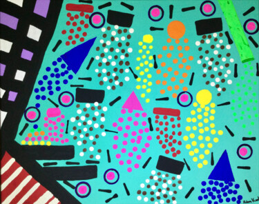 Malerei mit dem Titel "Colors created !" von Adam Kamhi, Original-Kunstwerk, Acryl