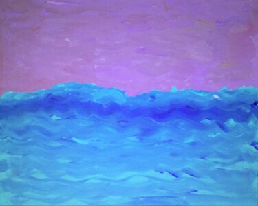 Картина под названием "Lilac Sky" - Adam Kamhi, Подлинное произведение искусства, Акрил