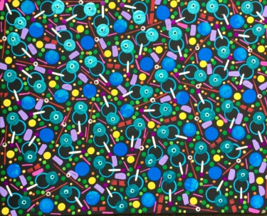 Painting titled "Phytoplankton Patch" by Adam Kamhi, Original Artwork, Acrylic