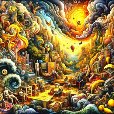 Картина под названием "Eden 1" - Adam Laabs, Подлинное произведение искусства, Масло