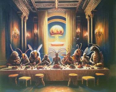 Pintura intitulada "Last Supper" por Adam Laabs, Obras de arte originais, Óleo