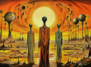 Peinture intitulée "three wise men" par Adam Laabs, Œuvre d'art originale, Huile