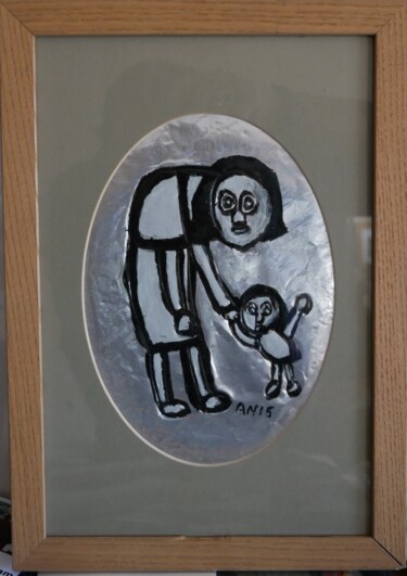 Prenten & gravures getiteld "Mon petit" door Adam Nidzgorski, Origineel Kunstwerk, Embossing Gemonteerd op Karton