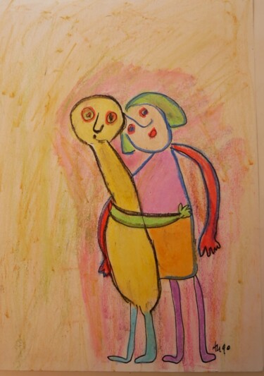 Peinture intitulée "Valse" par Adam Nidzgorski, Œuvre d'art originale, Crayon