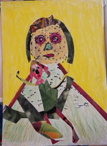 Collages intitulée "Le clown" par Adam Nidzgorski, Œuvre d'art originale, Collages