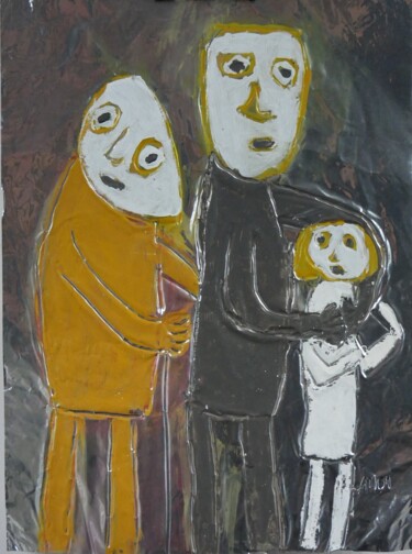 Gravures & estampes intitulée "En famille" par Adam Nidzgorski, Œuvre d'art originale, Gravure