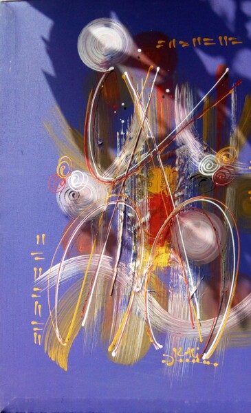 Peinture intitulée "Hétérogénité" par Adama Mangane, Œuvre d'art originale, Huile