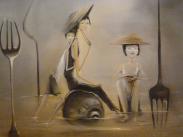 Peinture intitulée "cambodge 002.JPG" par Ada Menotti, Œuvre d'art originale