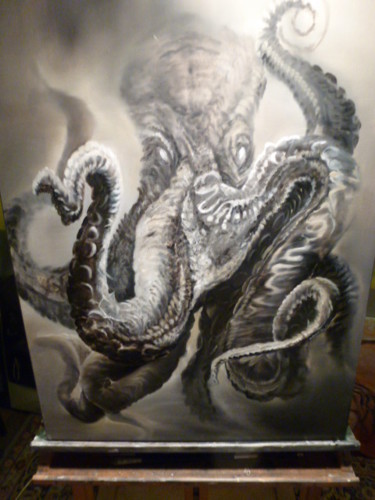 Schilderij getiteld "octopus-004.jpg" door Ada Menotti, Origineel Kunstwerk