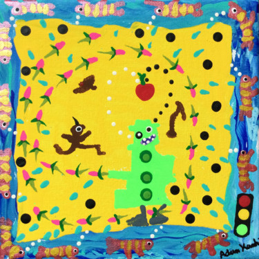 Plant Sea Meeting You Here Peinture intitulée "Plant Sea Meeting Y…" par Adam Kamhi, Œuvre d'art originale, Acrylique