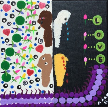 Love Overcomes All Obstacles Peinture intitulée "Love Overcomes All…" par Adam Kamhi, Œuvre d'art originale, Acrylique