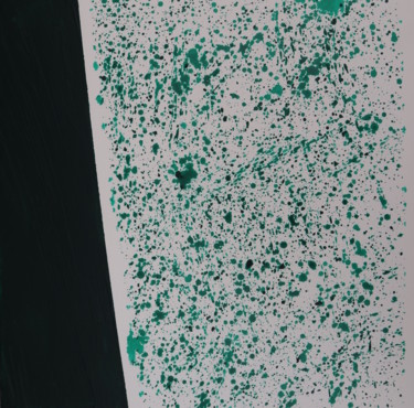 Картина под названием "Vert émeraude" - Adam Spinosa, Подлинное произведение искусства, Акрил