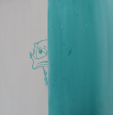 Peinture intitulée "Blue Donald" par Adam Spinosa, Œuvre d'art originale, Acrylique