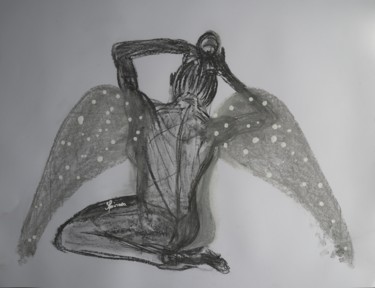Dessin intitulée "Nymphe esquisse" par Adam Spinosa, Œuvre d'art originale, Craie