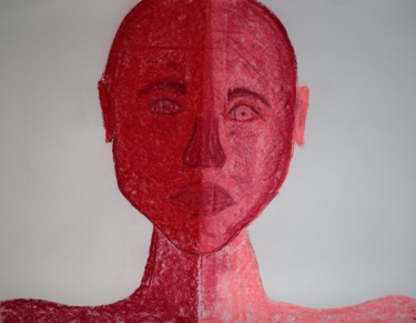 Drawing titled "red life" by Adam Spinosa, Original Artwork, Chalk