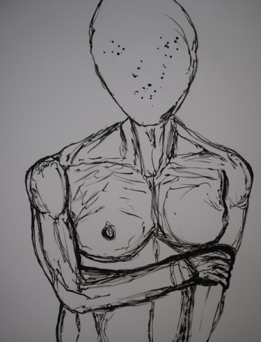 Drawing titled "Without" by Adam Spinosa, Original Artwork, Ink