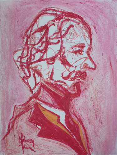 Disegno intitolato "Borell" da Adam Spinosa, Opera d'arte originale, Pastello