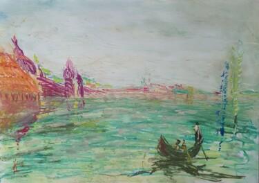 图画 标题为“Vert d'eau” 由Adam Spinosa, 原创艺术品, 粉彩