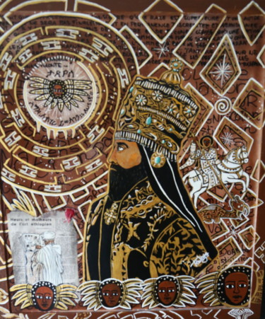 Painting titled "Dévotion éthiopienne" by Tensaye, Original Artwork, Acrylic