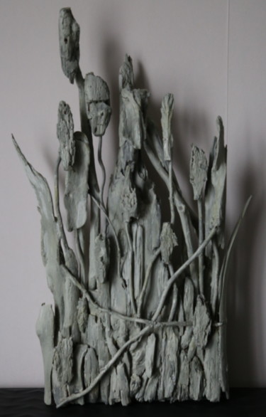 Sculptuur getiteld "Fossilisation" door Tensaye, Origineel Kunstwerk, Hout