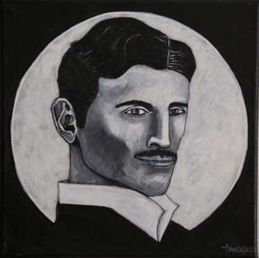 Pintura titulada "Nikola Tesla" por Tensaye, Obra de arte original, Acrílico