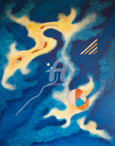 Peinture intitulée "espace - 3 -" par Agnès De Balme, Œuvre d'art originale, Acrylique Monté sur Châssis en bois