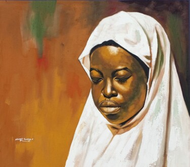 Pittura intitolato "Unity in Prayer" da Adebayo Temitop Emmanuel, Opera d'arte originale, Olio