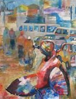 Painting titled "going-home-benedict…" by Benedict Adedipe, Original Artwork