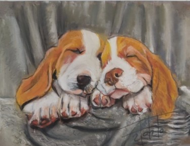 Painting titled "Sleeping beauties" by Adel Fahmi, Original Artwork, Pastel