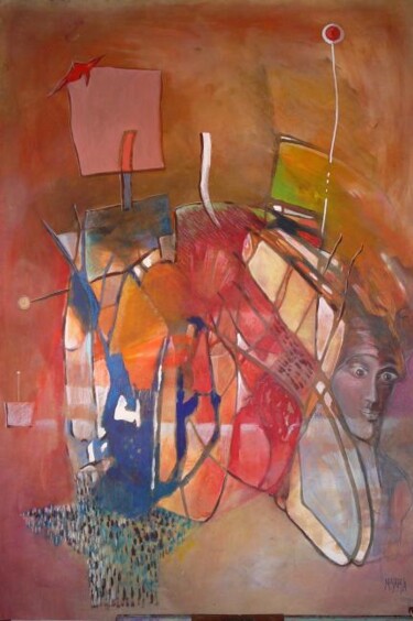 Peinture intitulée "le désaveu" par Adel Najah, Œuvre d'art originale, Huile