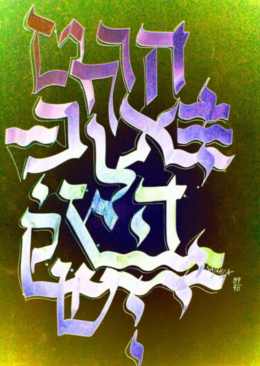 Installation intitulée "calligraphie hebra-…" par Adel Najah, Œuvre d'art originale