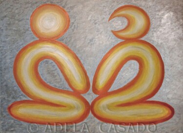 Malerei mit dem Titel "PAZ / PEACE" von Adela Casado Cano, Original-Kunstwerk, Acryl