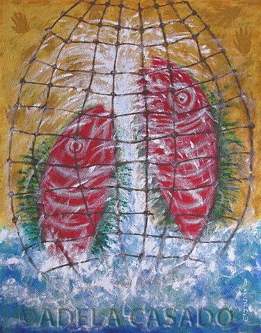 Peinture intitulée "LA PESCA / FISHING" par Adela Casado Cano, Œuvre d'art originale, Acrylique