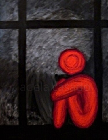Painting titled "SOLITUD I" by Adela Casado Cano, Original Artwork, Acrylic
