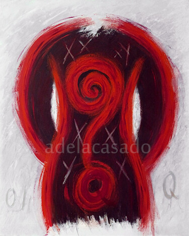 Peinture intitulée "CUESTION DE GENERO…" par Adela Casado Cano, Œuvre d'art originale, Acrylique