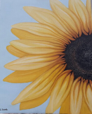 Schilderij getiteld "“The sunflower”" door Adela Izabela Ștefan, Origineel Kunstwerk, Olie