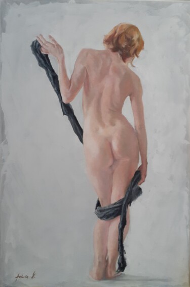 Painting titled "Academic Style Fema…" by Adela V, Original Artwork, Oil