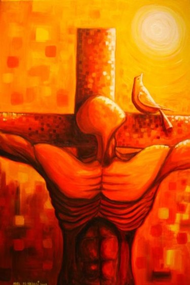 Painting titled "Christ: The Last Pr…" by Adel Al-Abbasi, Original Artwork, Oil