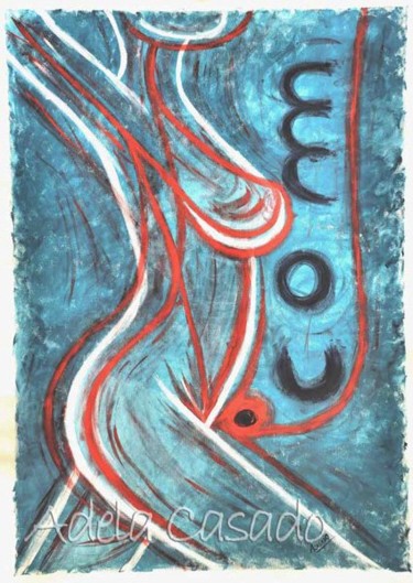 Pintura titulada "PUNTOCOM" por Adela Casado Cano (Adela Casado), Obra de arte original, Acrílico