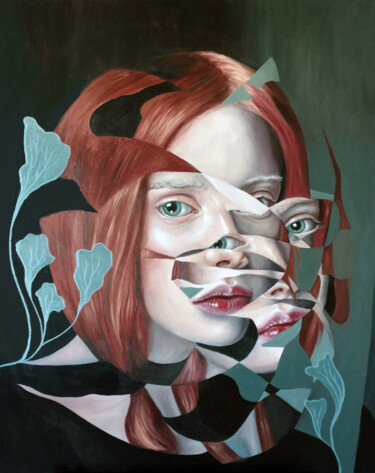 "Oil Portrait of gir…" başlıklı Tablo Adelacreative tarafından, Orijinal sanat, Petrol