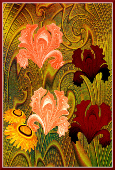 Arte digitale intitolato "Irises" da Adela Vasiloi, Opera d'arte originale