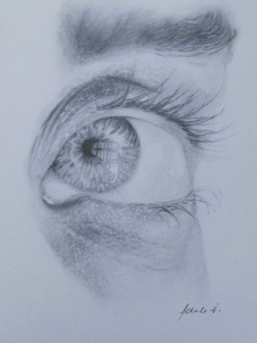 An eye Dessin intitulée "An eye" par Adela V, Œuvre d'art originale, Crayon