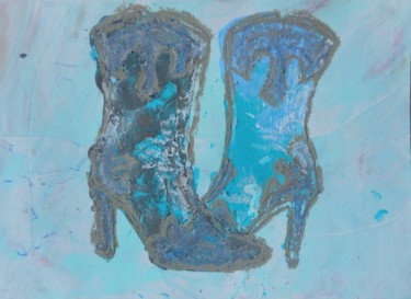 Peinture intitulée "BOOTS I" par Adèle Fontran, Œuvre d'art originale, Acrylique