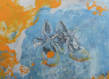 Peinture intitulée "Escarpins à noeuds 1" par Adèle Fontran, Œuvre d'art originale, Acrylique
