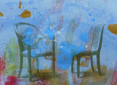 Peinture intitulée "fauteuil et chaise…" par Adèle Fontran, Œuvre d'art originale, Acrylique