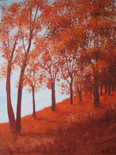 Pittura intitolato ""COME D'AUTUNNO SUG…" da Adele D Ettorre, Opera d'arte originale