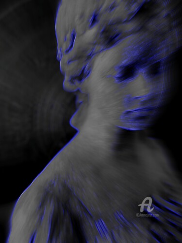 Arts numériques intitulée "Mirage Bleu.#artist…" par Adèle Vahn, Œuvre d'art originale, Travail numérique 2D
