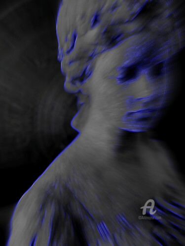 Digital Arts titled "Mirage Bleu.#artist…" by Adèle Vahn, Original Artwork, 2D Digital Work