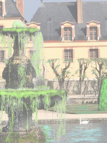 La Fontaine Verte.#artistsupportpledge Arts numériques intitulée "La Fontaine Verte.#…" par Adèle Vahn, Œuvre d'art originale, Travail numérique 2D