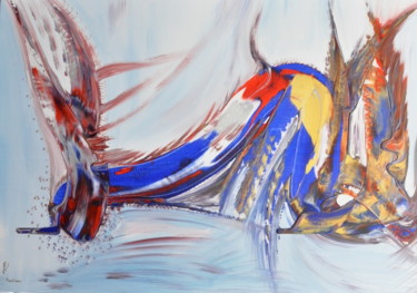 Peinture intitulée "Volupté des eaux" par Adelia Martins, Œuvre d'art originale, Acrylique Monté sur Châssis en bois